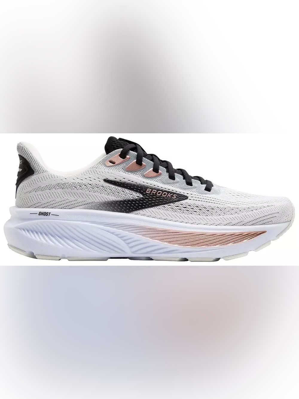 Brooks Ghost 17 White Black Gold Running Shoes Women’s 8